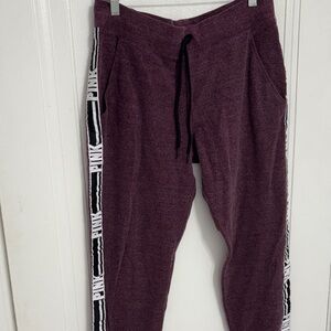 PINK Victoria's Secret Purple Joggers with Logo Detail